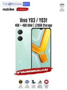 Vivo Y03 / Y03t - 4GB RAM - 128GB Storage - PTA Approved - 1 Year Warranty - Green - The Original Bro Mobiles - TOB40
